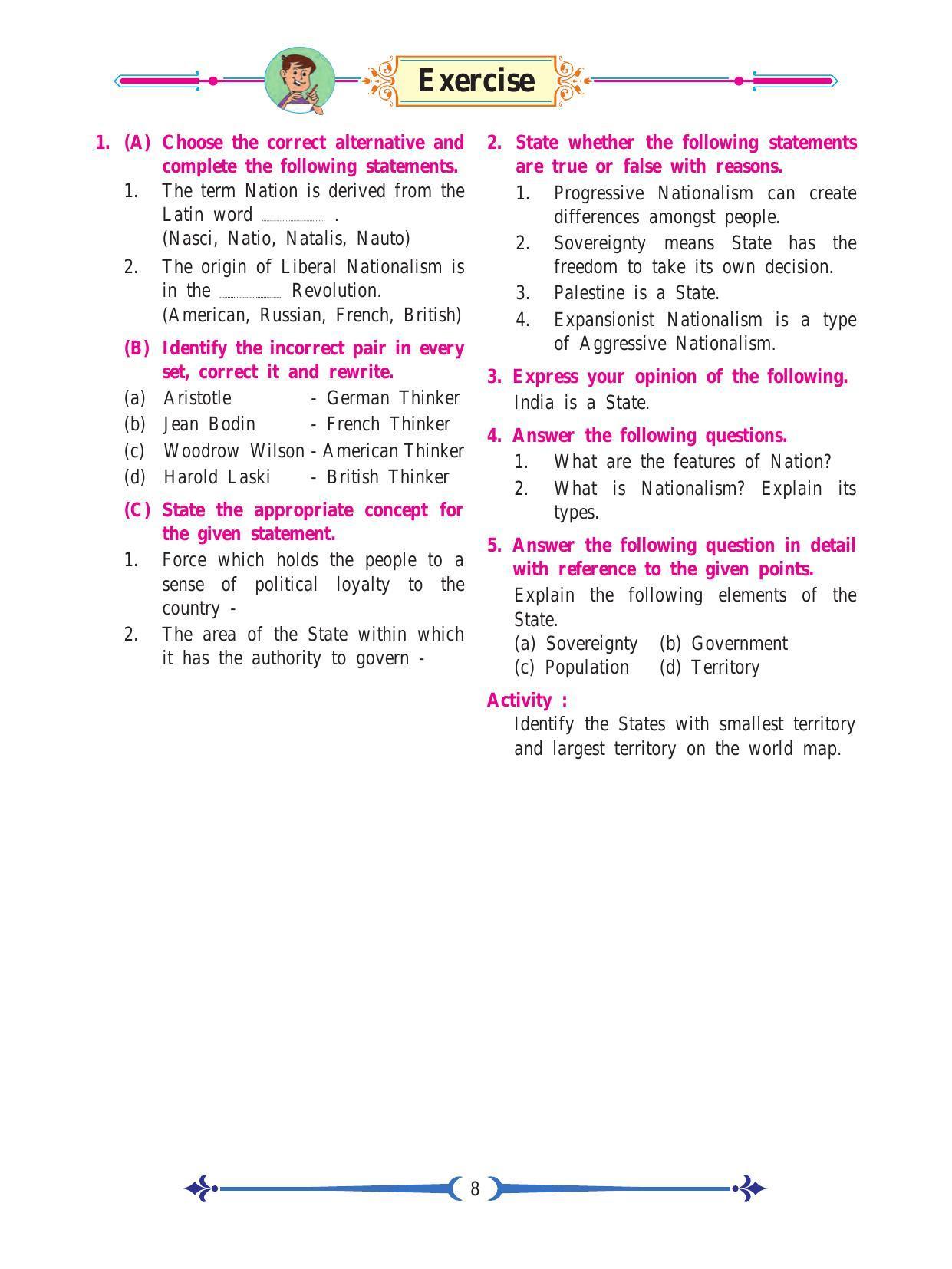 Maharashtra Board Class 11 Political Science Textbook - Page 20