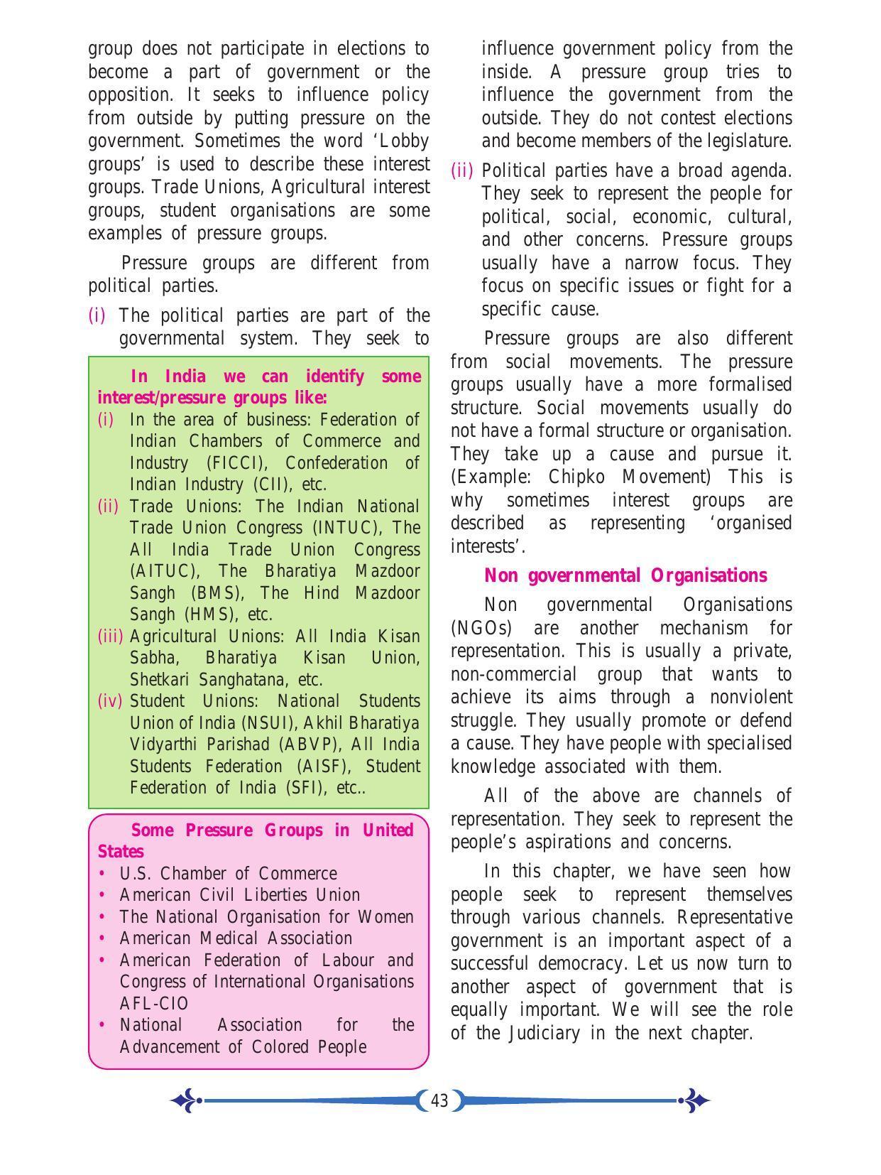 Maharashtra Board Class 11 Political Science Textbook - Page 55