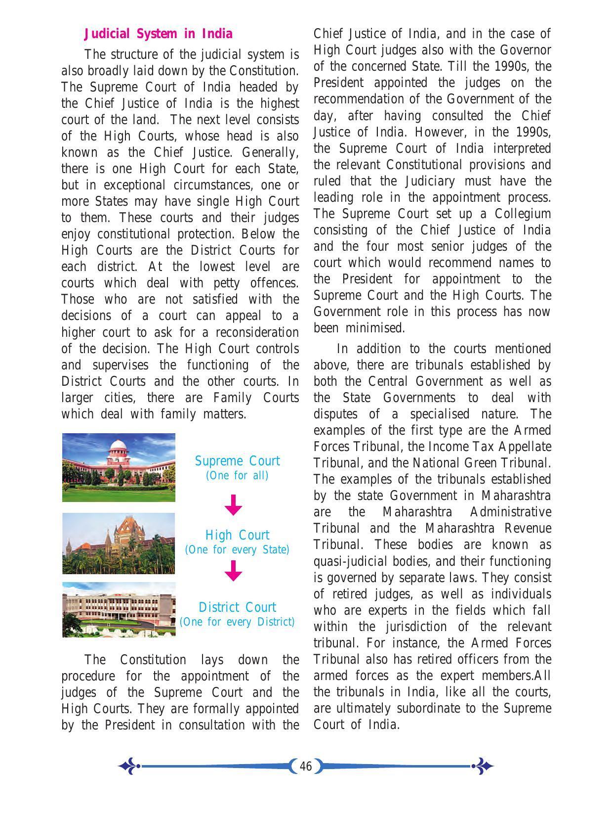 Maharashtra Board Class 11 Political Science Textbook - Page 58
