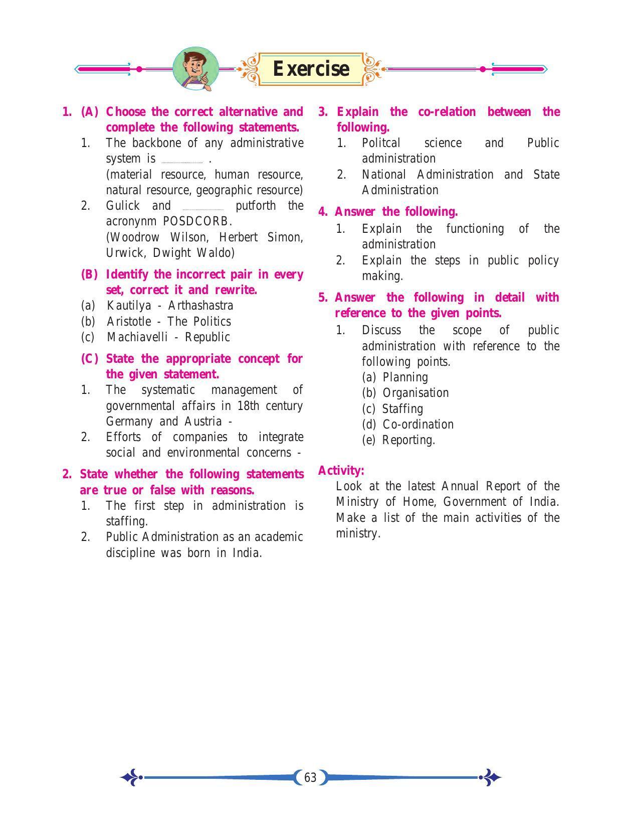 Maharashtra Board Class 11 Political Science Textbook - Page 75