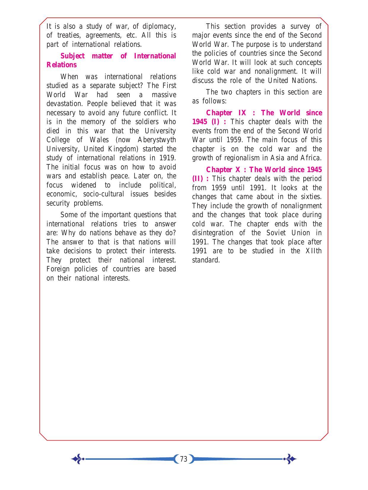 Maharashtra Board Class 11 Political Science Textbook - Page 85