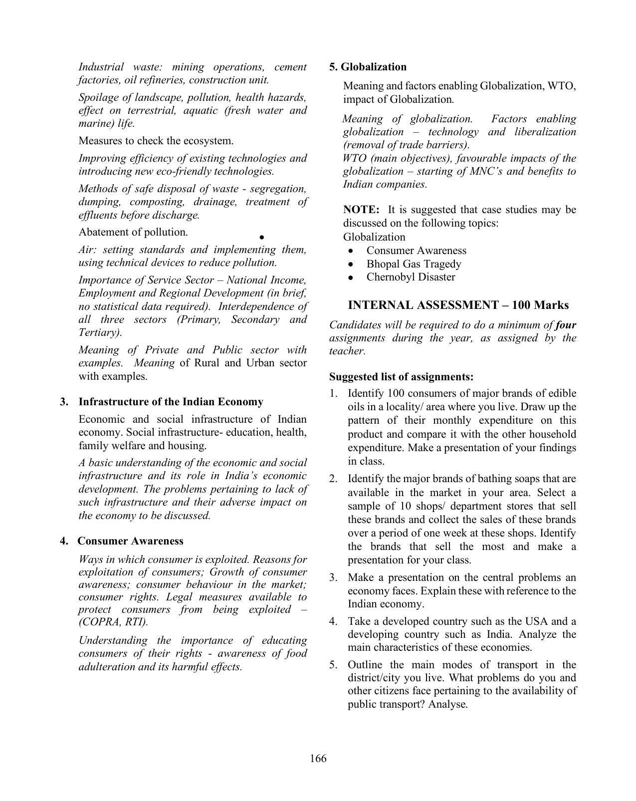ICSE Economic Applications Syllabus 2026 - Page 2