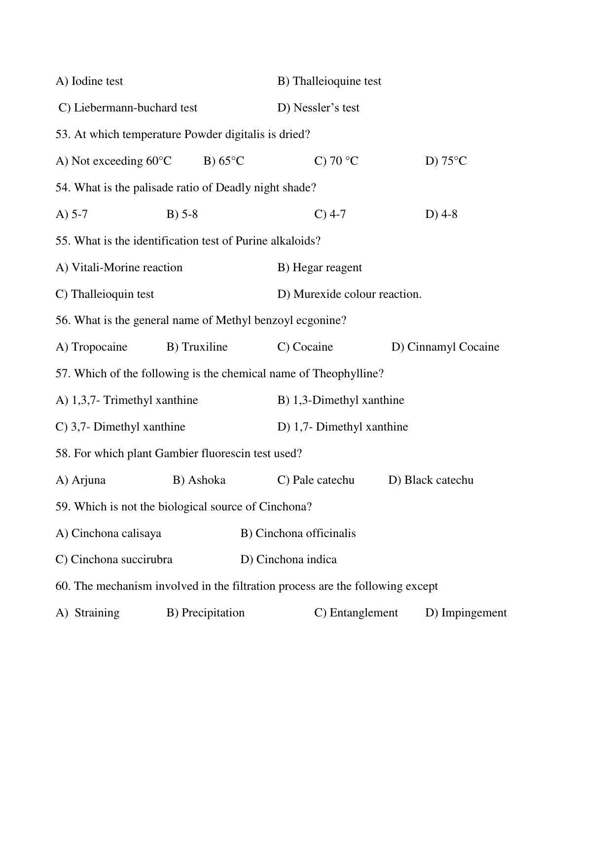 OJEE 2015 M. PHARMACY Question Paper - Page 6