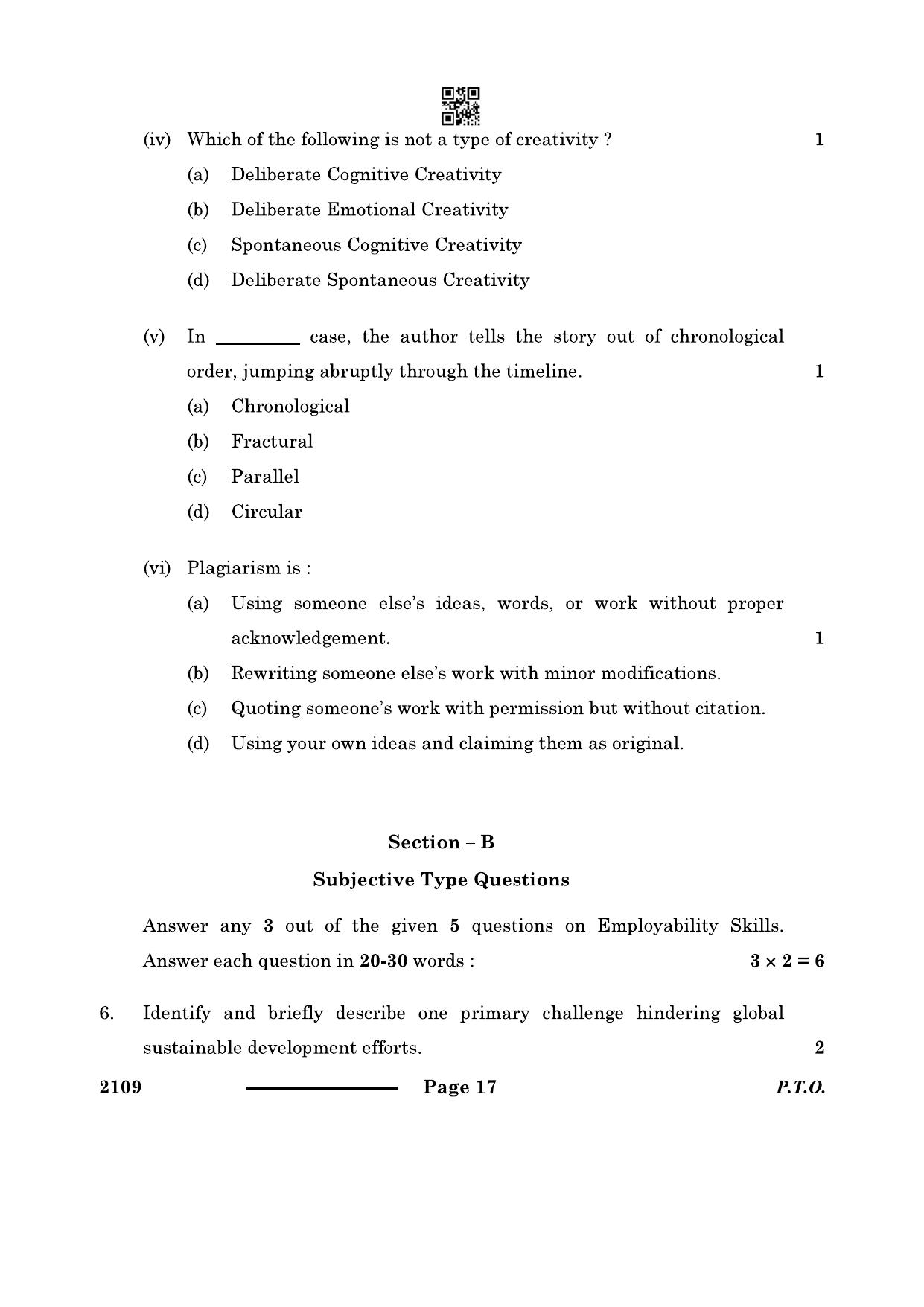 CBSE Class 10 Design Thinking & Innovation 2024 Question Paper - Page 17