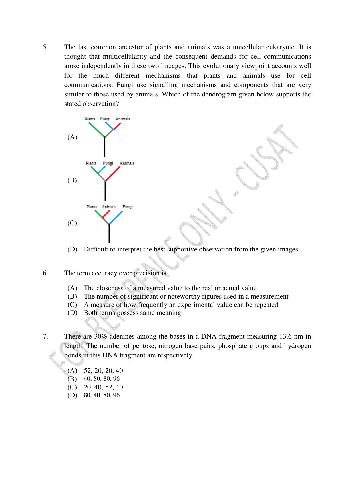CUSAT CAT 2023 Microbiology Final Question Paper - Page 2
