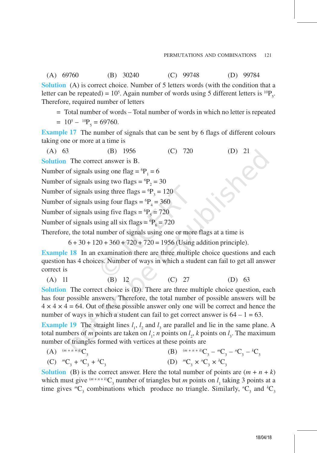 NCERT Exemplar Book for Class 11 Maths: Chapter 7 Permutations and Combinations - Page 8