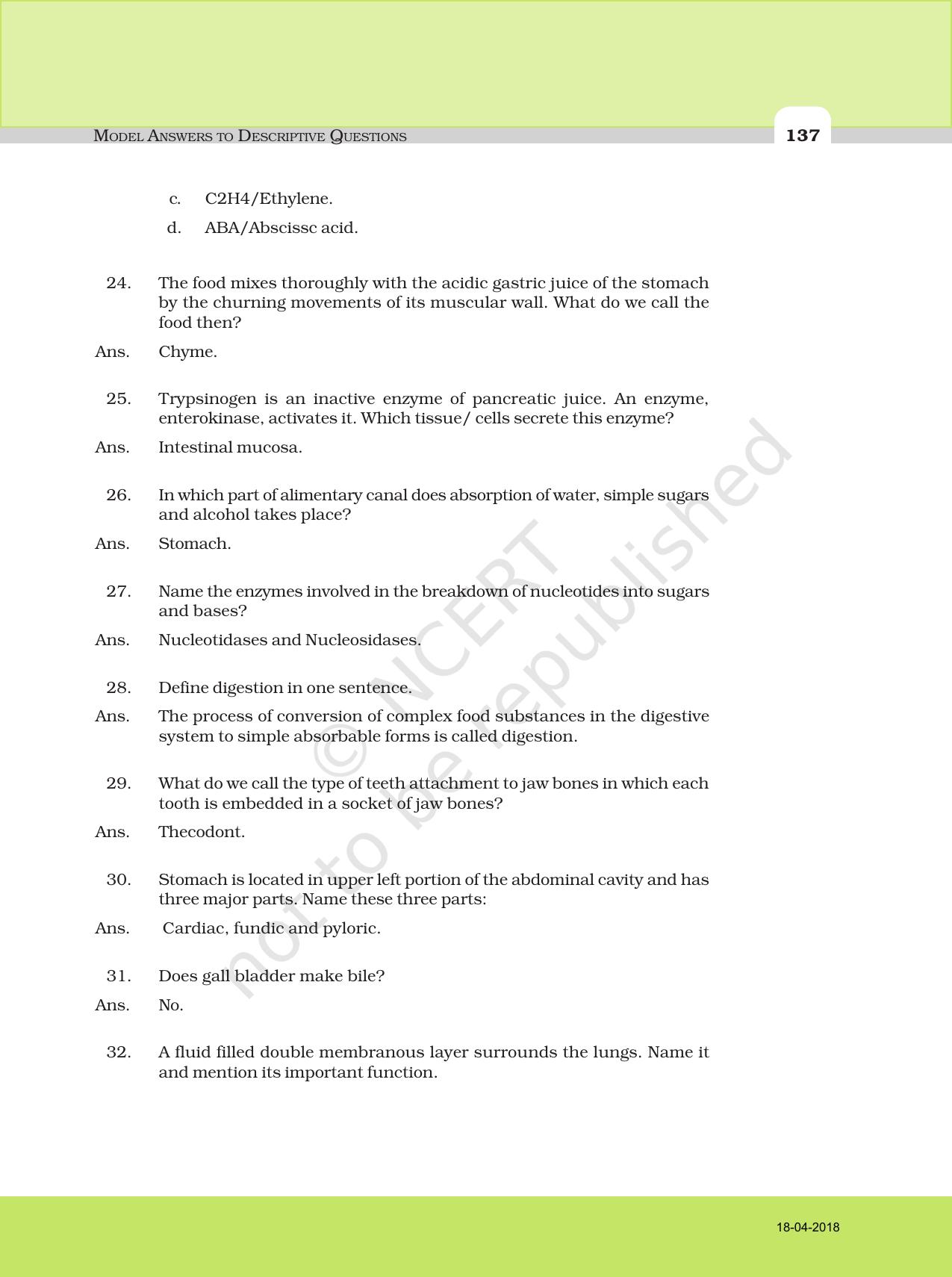 NCERT Exemplar Class 11: Biology Descriptive Question Answers - Page 5