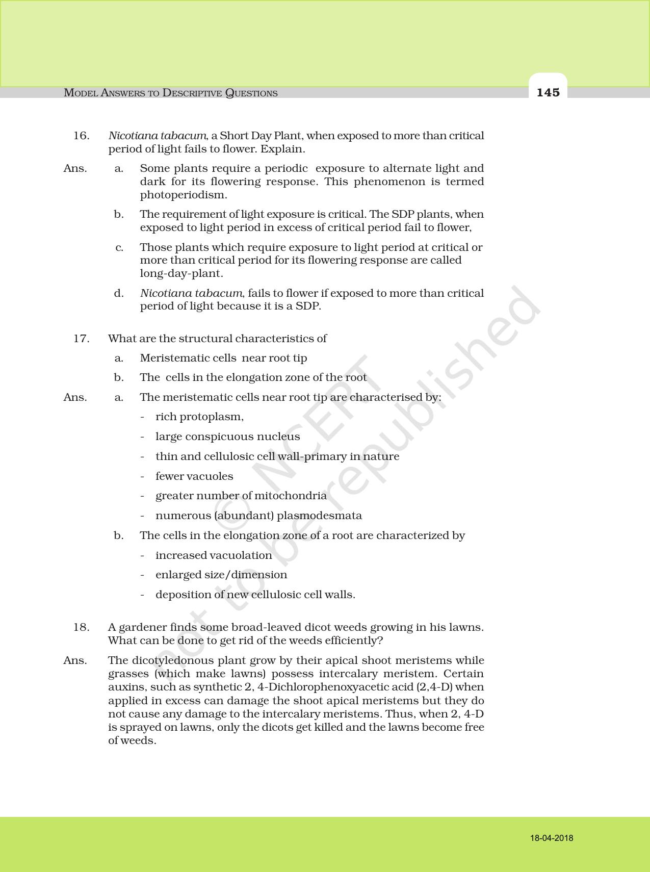 NCERT Exemplar Class 11: Biology Descriptive Question Answers - Page 13