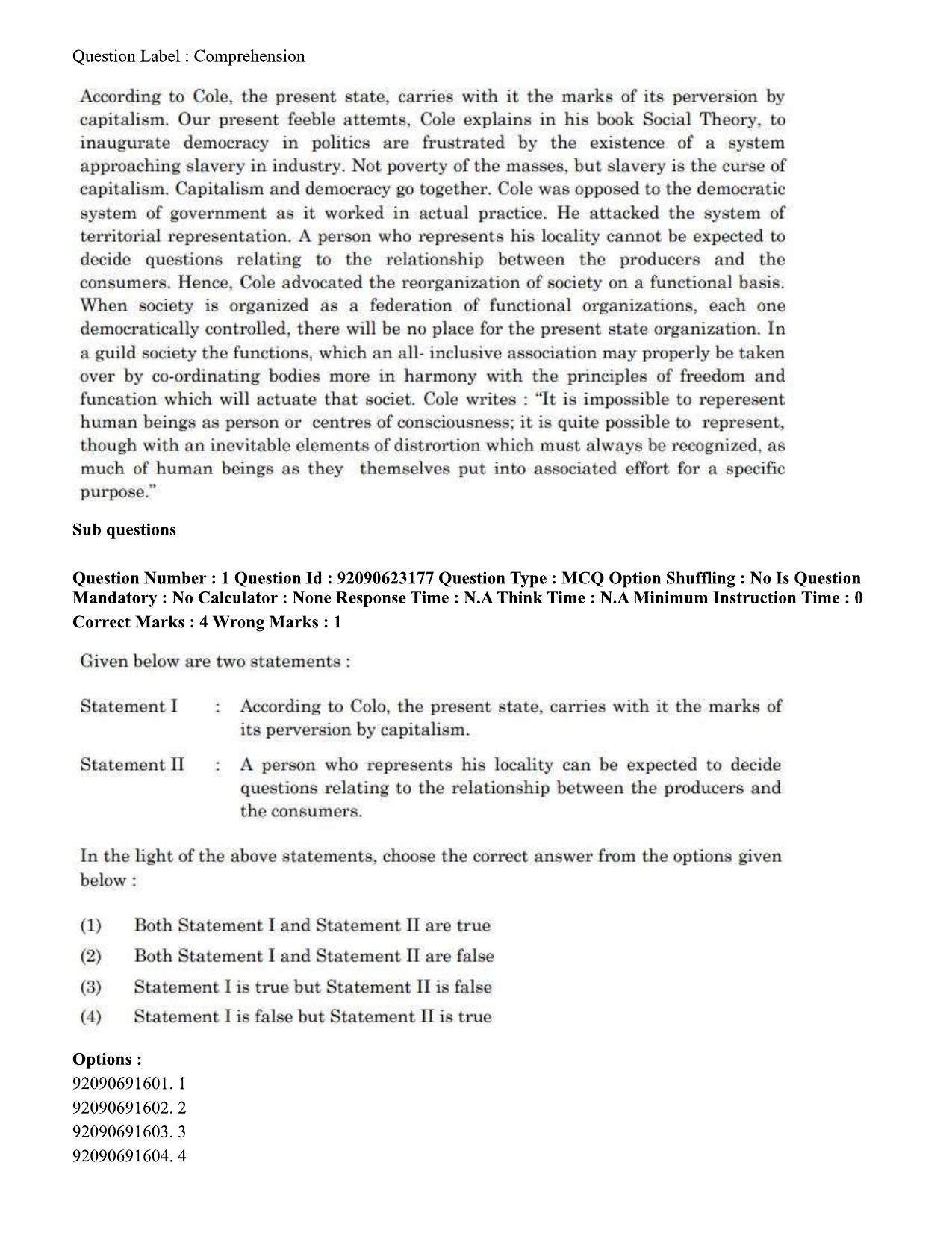 CUET PG 2023: LAQP24 – Manipuri Eng - Shift 2 (24-06-2023) Question Paper - Page 2