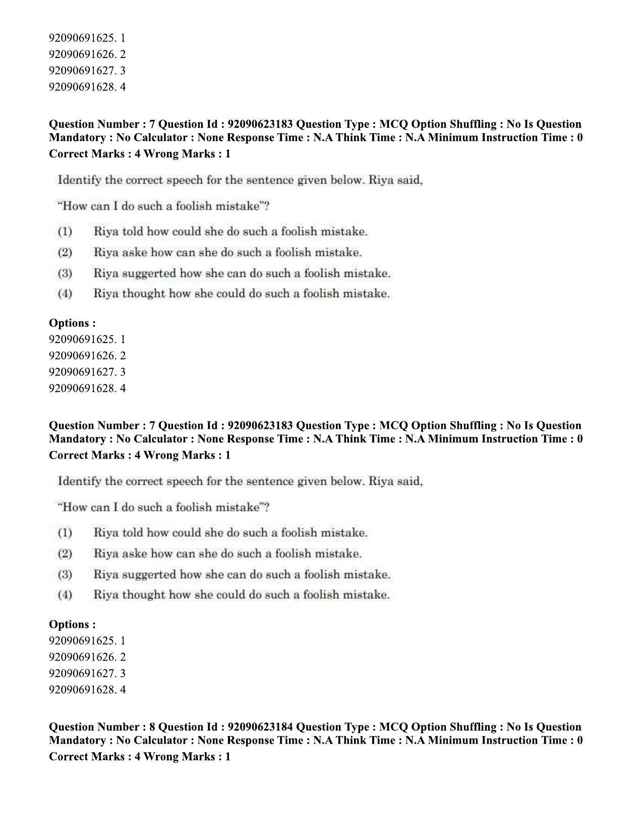 CUET PG 2023: LAQP24 – Manipuri Eng - Shift 2 (24-06-2023) Question Paper - Page 11