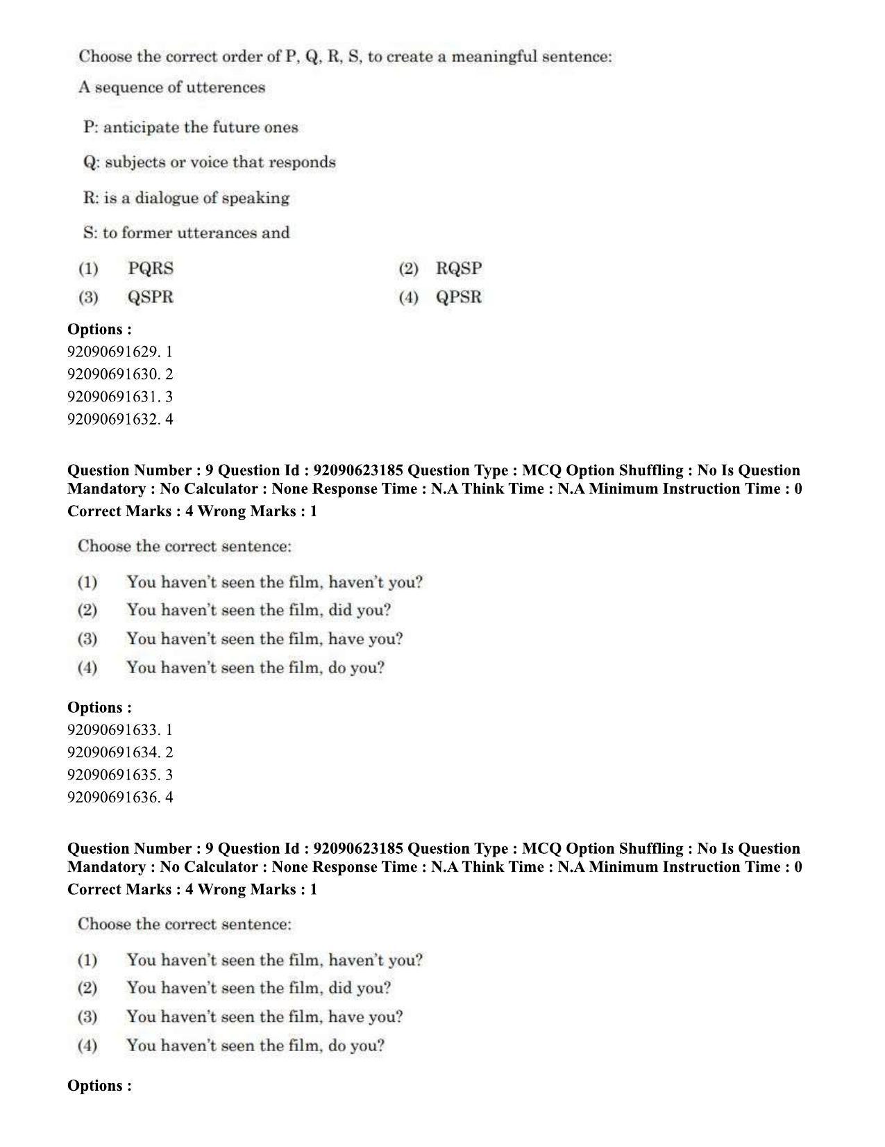 CUET PG 2023: LAQP24 – Manipuri Eng - Shift 2 (24-06-2023) Question Paper - Page 13