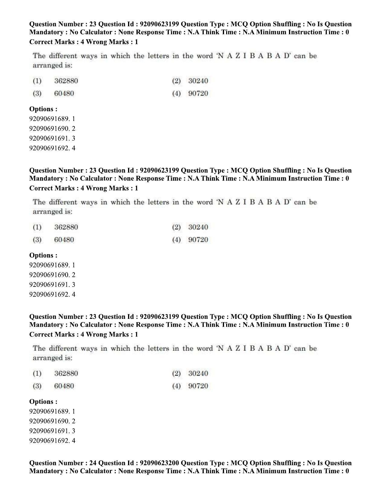 CUET PG 2023: LAQP24 – Manipuri Eng - Shift 2 (24-06-2023) Question Paper - Page 30