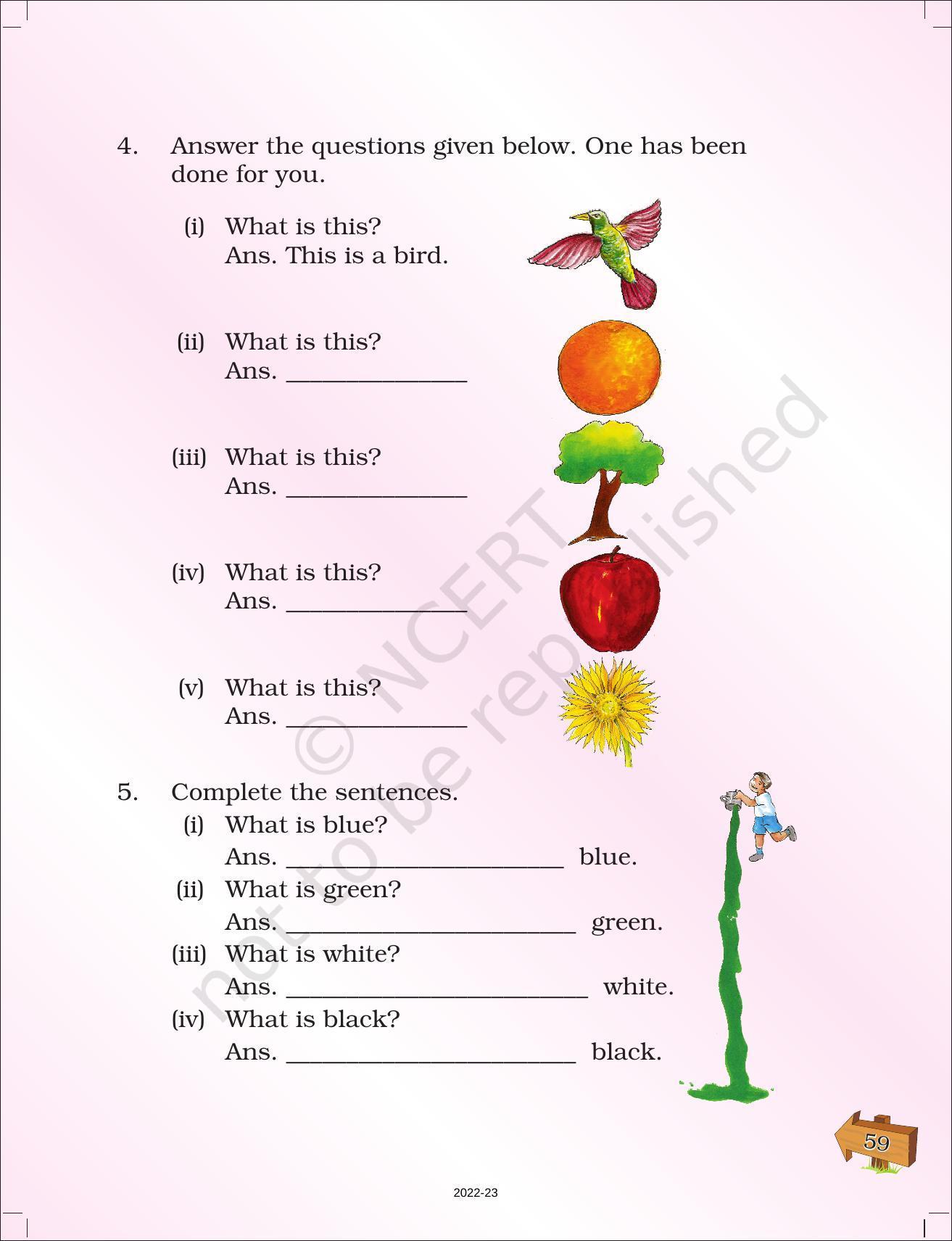 Ncert Book For Class 2 English Raindrops Chapter 14 Colours