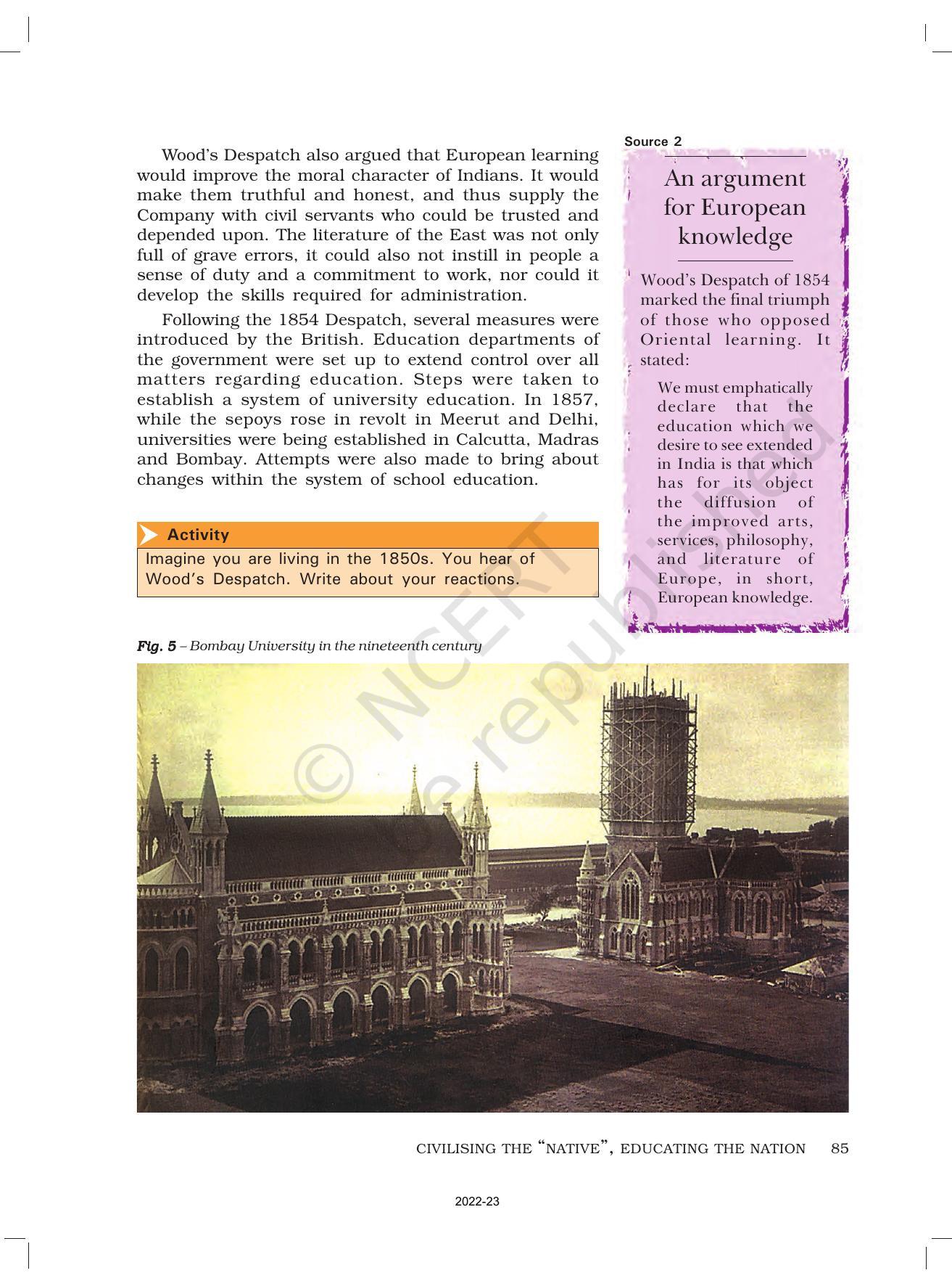NCERT Book for Class 8 History Chapter 8 Civilising the “Native”, Educating the Nation - Page 5