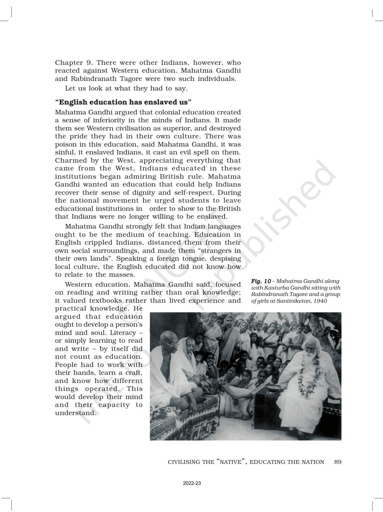 NCERT Book for Class 8 History Chapter 8 Civilising the “Native”, Educating the Nation - Page 9