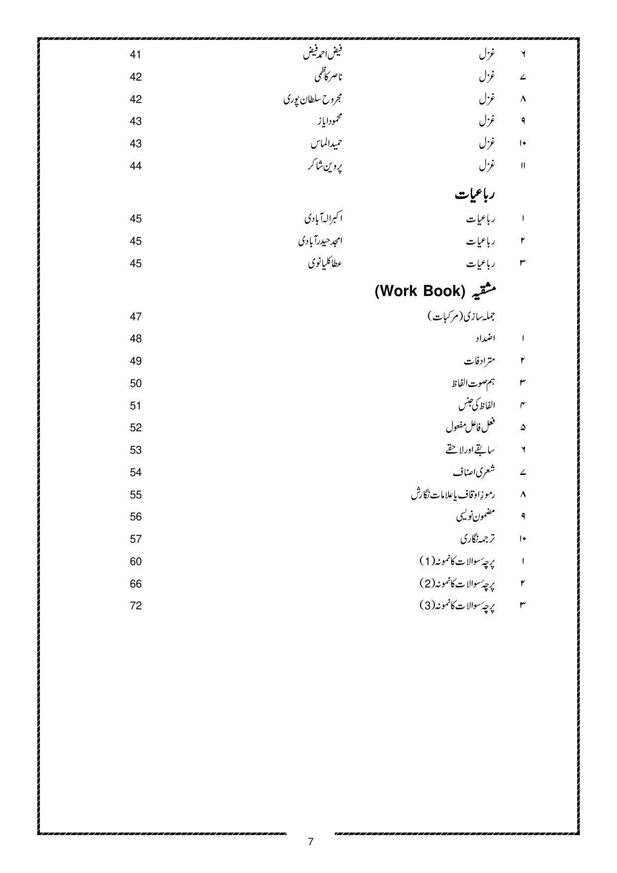 Karnataka 1st PUC Question Bank for Urdu - Page 7