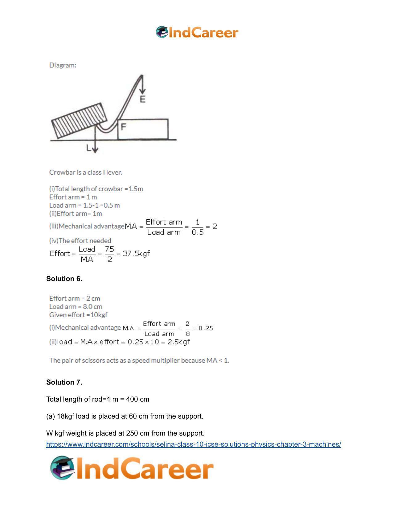 Selina Class 10 ICSE Solutions Physics : Chapter 3- Machines - Page 15