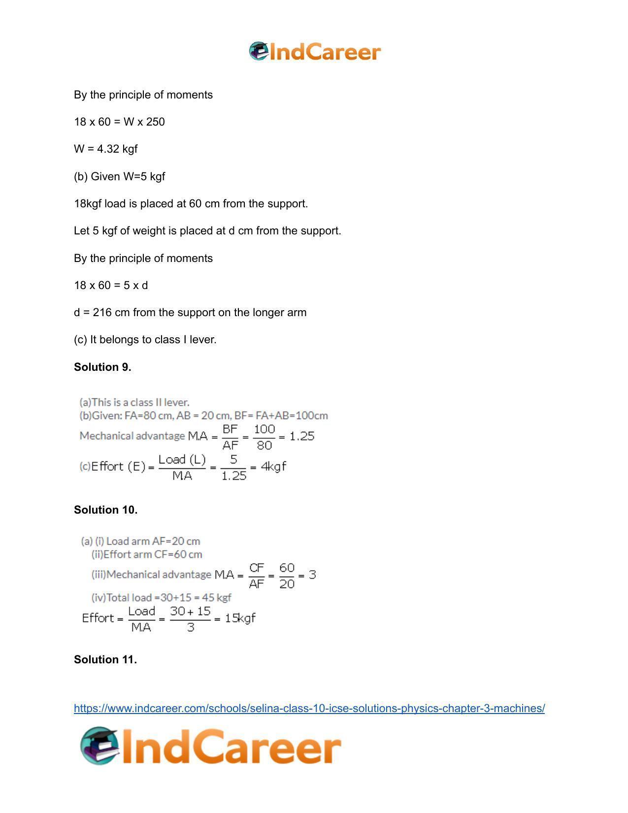 Selina Class 10 ICSE Solutions Physics : Chapter 3- Machines - Page 16