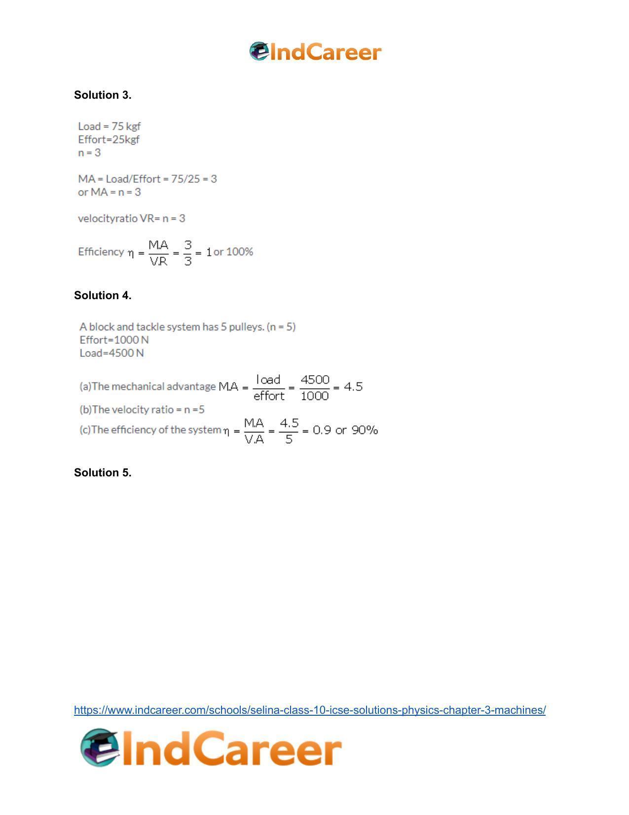 Selina Class 10 ICSE Solutions Physics : Chapter 3- Machines - Page 26