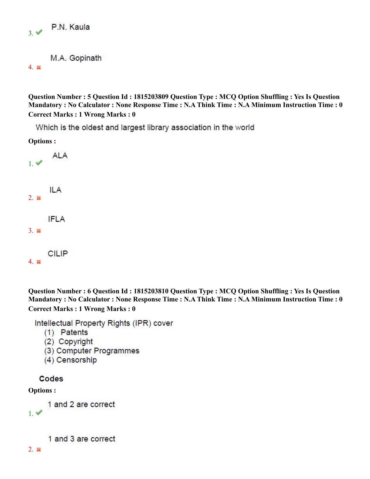 TS CPGET 2023 Master of Library and Information Science  (M.L.I.Sc) 1 year course (Shift 1) Question Paper with Answer Key - Page 4