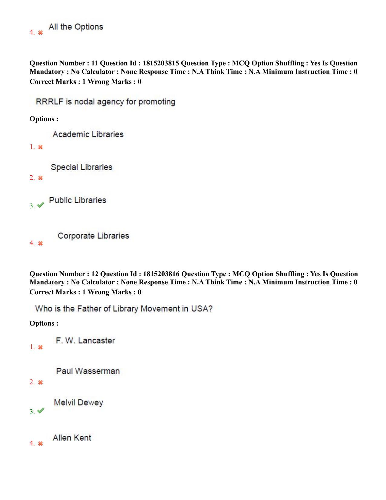 TS CPGET 2023 Master of Library and Information Science  (M.L.I.Sc) 1 year course (Shift 1) Question Paper with Answer Key - Page 7