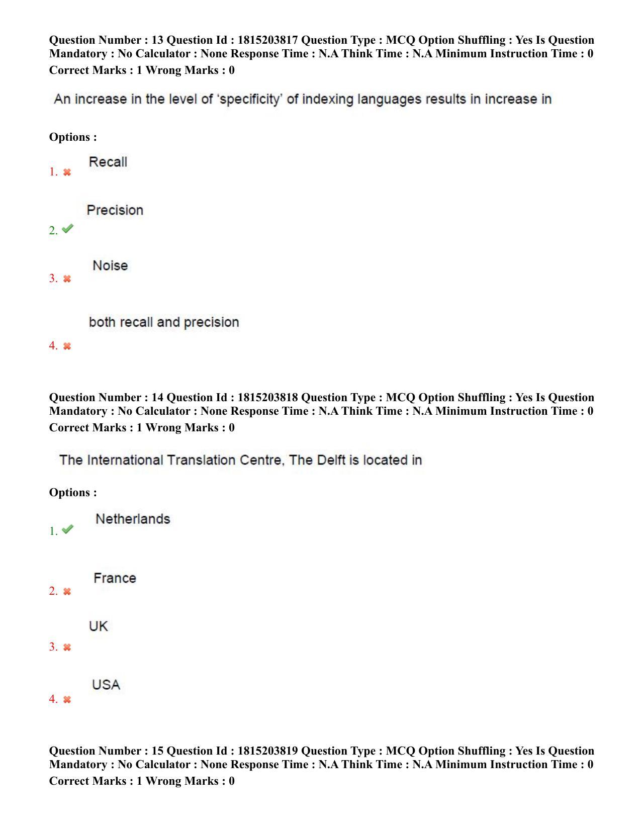 TS CPGET 2023 Master of Library and Information Science  (M.L.I.Sc) 1 year course (Shift 1) Question Paper with Answer Key - Page 8