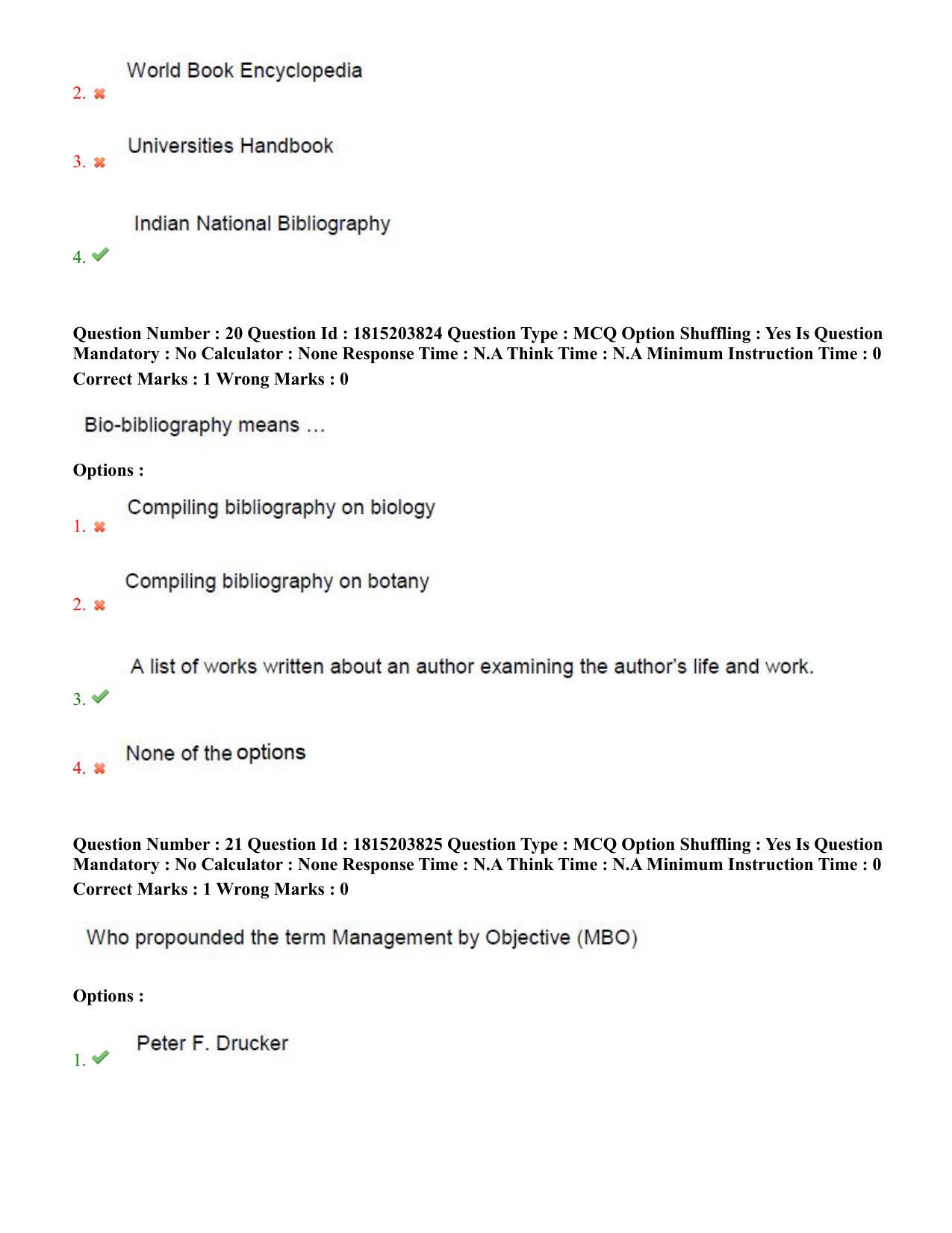 TS CPGET 2023 Master of Library and Information Science  (M.L.I.Sc) 1 year course (Shift 1) Question Paper with Answer Key - Page 11