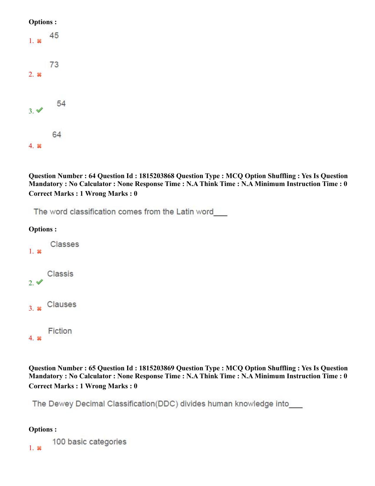 TS CPGET 2023 Master of Library and Information Science  (M.L.I.Sc) 1 year course (Shift 1) Question Paper with Answer Key - Page 33