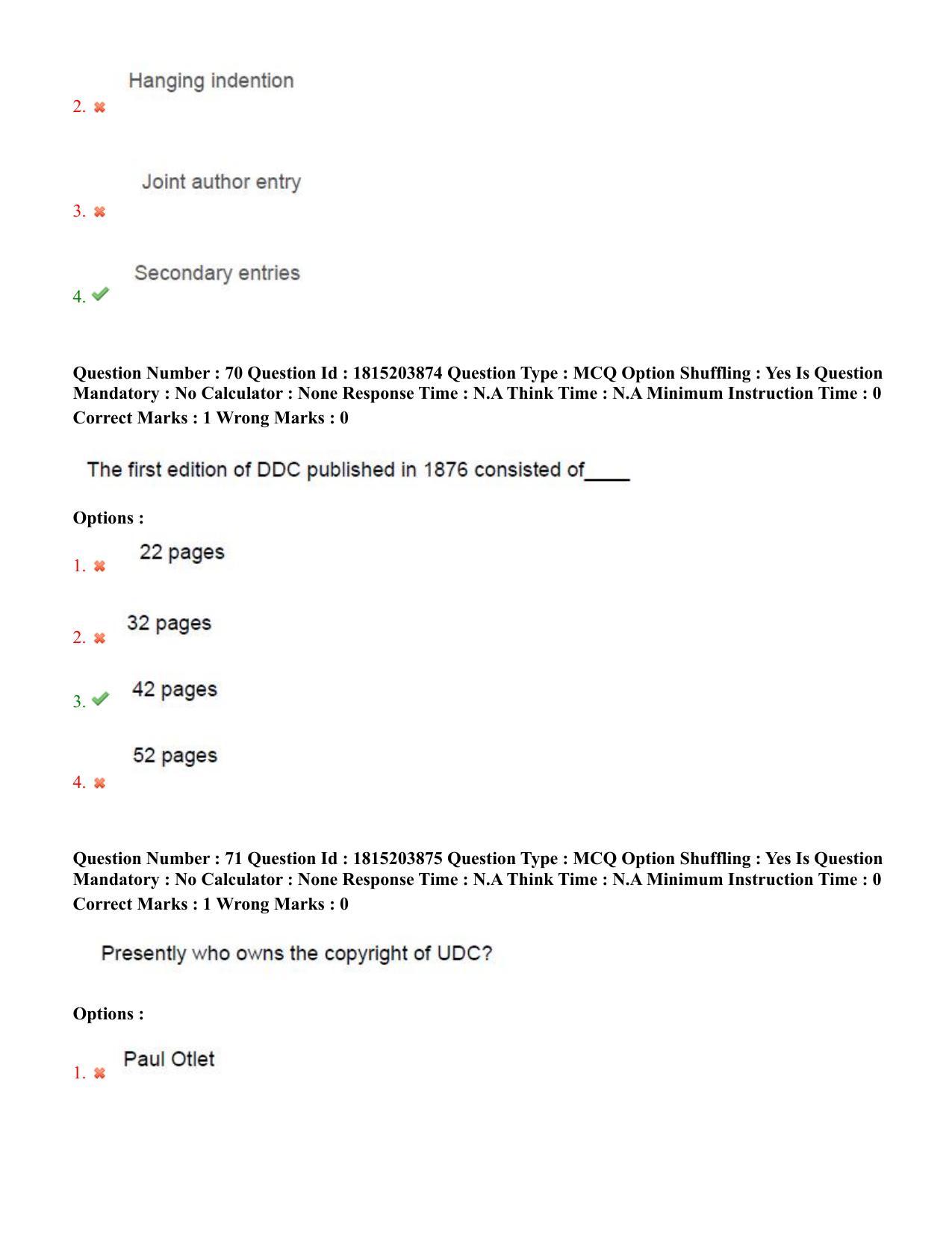 TS CPGET 2023 Master of Library and Information Science  (M.L.I.Sc) 1 year course (Shift 1) Question Paper with Answer Key - Page 36