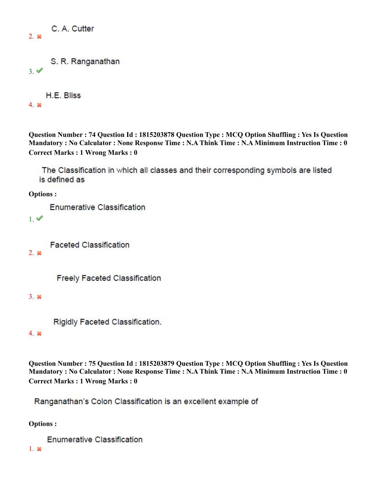 TS CPGET 2023 Master of Library and Information Science  (M.L.I.Sc) 1 year course (Shift 1) Question Paper with Answer Key - Page 38