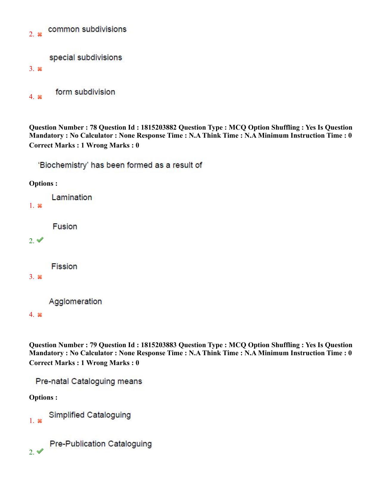 TS CPGET 2023 Master of Library and Information Science  (M.L.I.Sc) 1 year course (Shift 1) Question Paper with Answer Key - Page 40