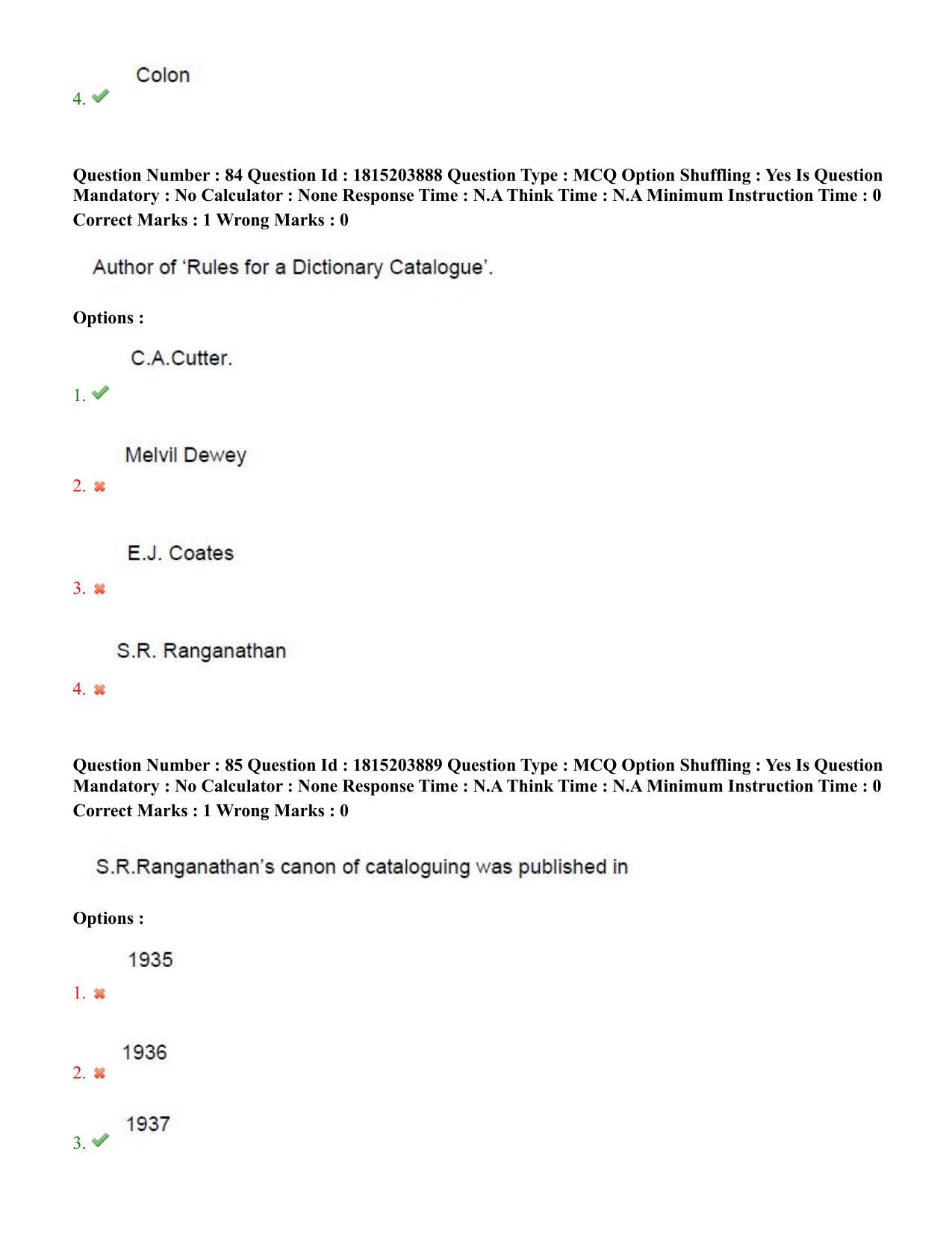 TS CPGET 2023 Master of Library and Information Science  (M.L.I.Sc) 1 year course (Shift 1) Question Paper with Answer Key - Page 43