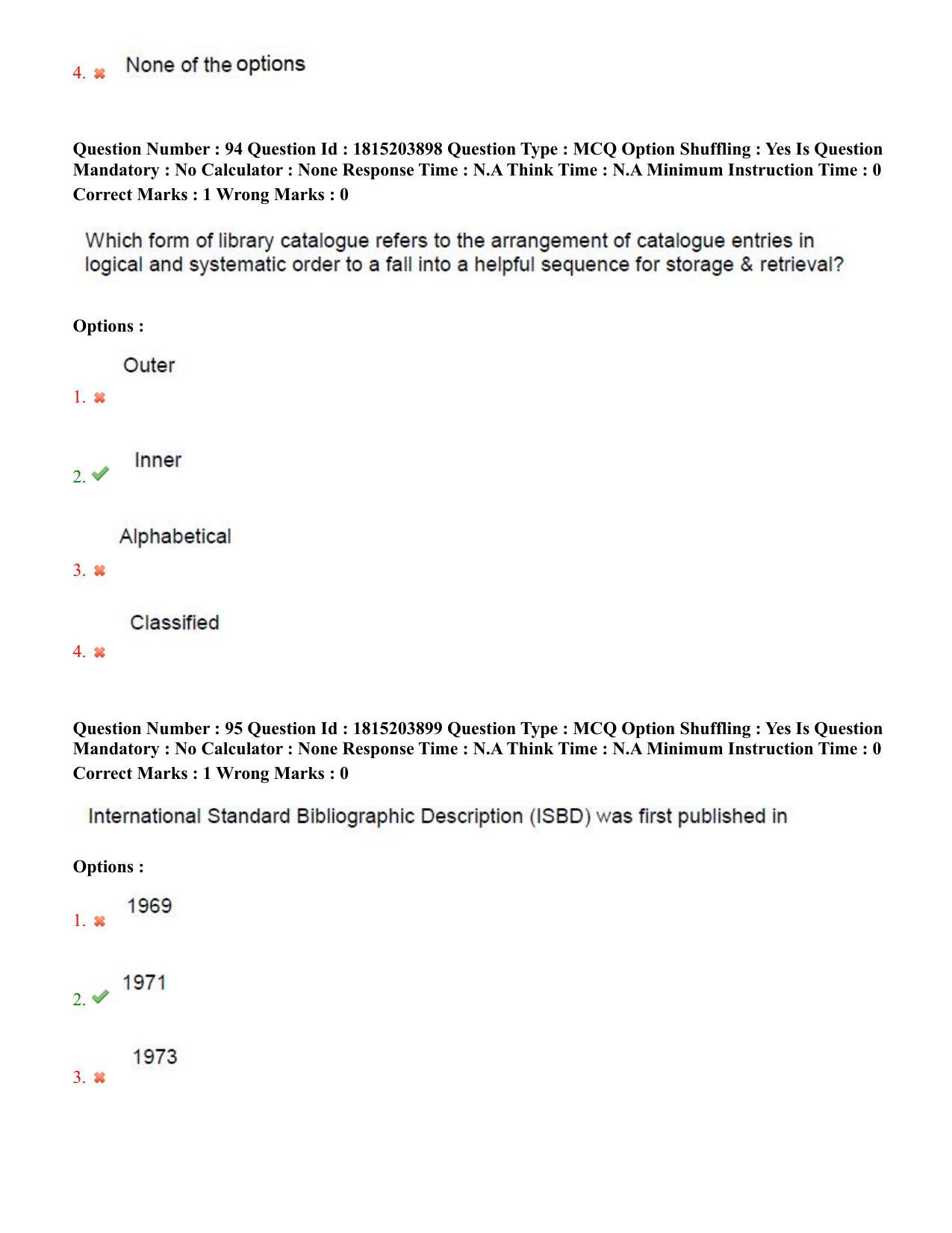 TS CPGET 2023 Master of Library and Information Science  (M.L.I.Sc) 1 year course (Shift 1) Question Paper with Answer Key - Page 48