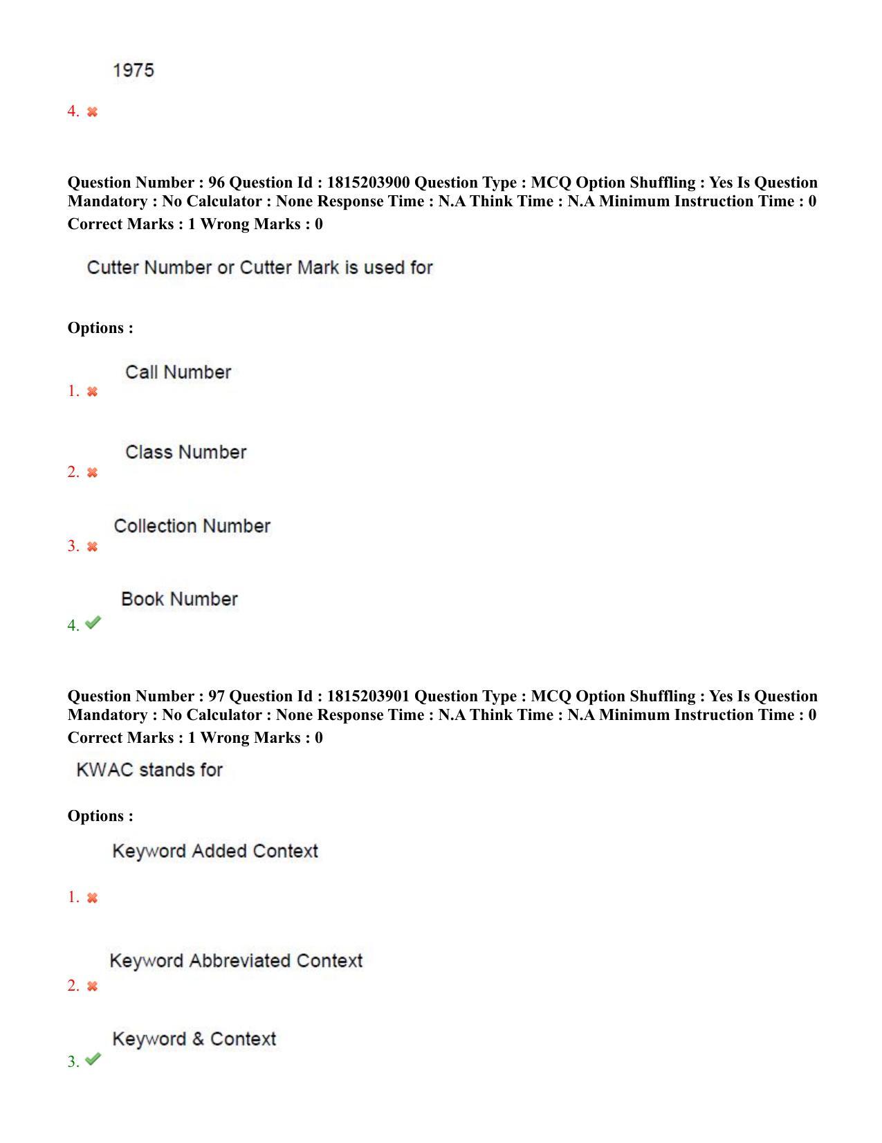 TS CPGET 2023 Master of Library and Information Science  (M.L.I.Sc) 1 year course (Shift 1) Question Paper with Answer Key - Page 49