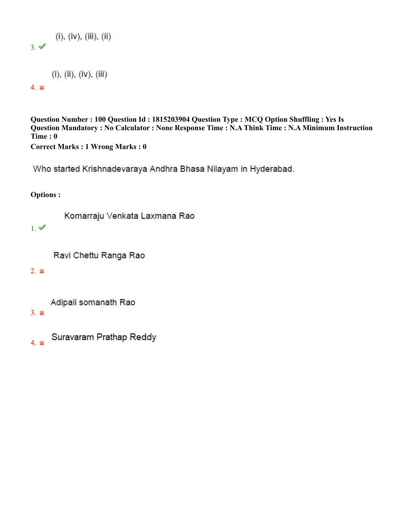 TS CPGET 2023 Master of Library and Information Science  (M.L.I.Sc) 1 year course (Shift 1) Question Paper with Answer Key - Page 51