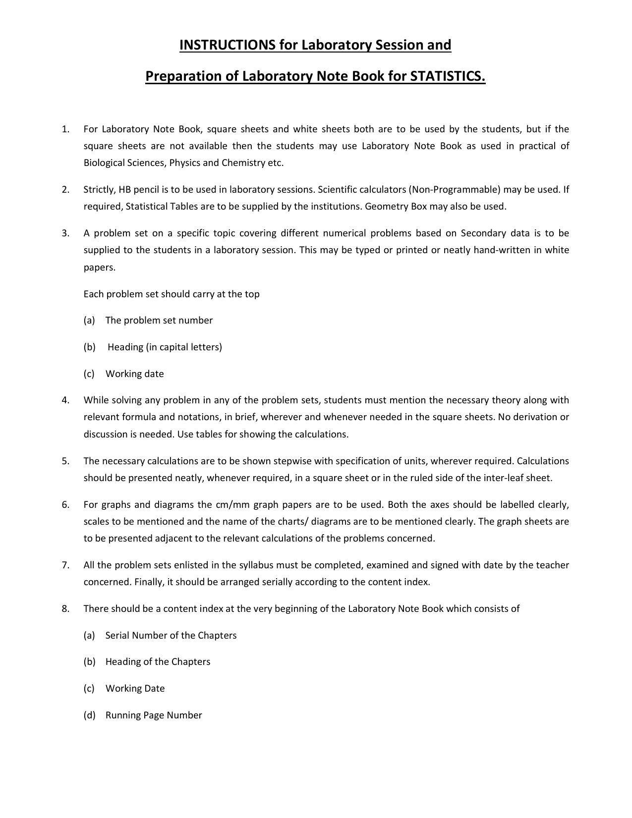 WBCHSE Class 11 & 12 Syllabus for Statistics (STAT) (SET I) - Page 10