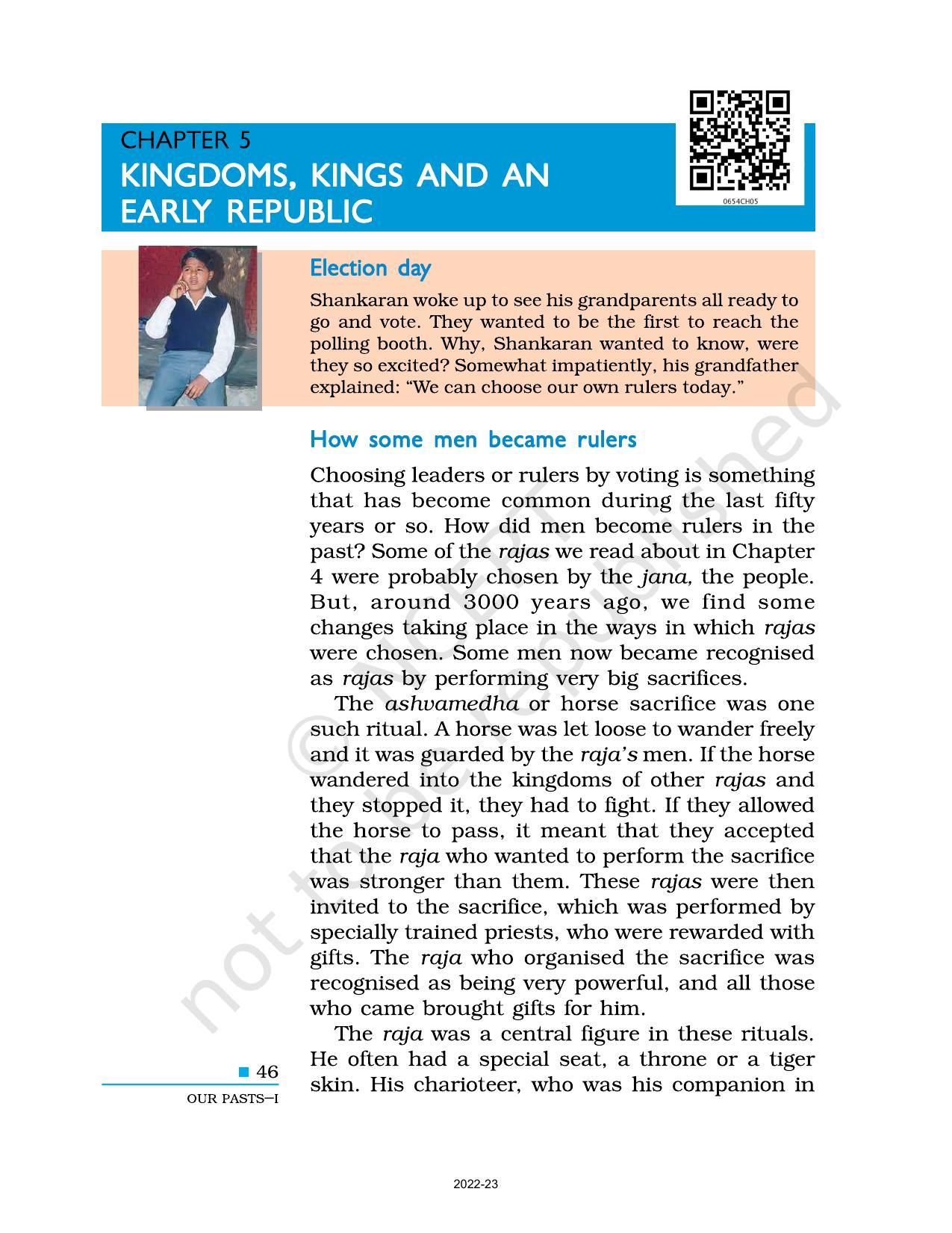 NCERT Book for Class 6 Social Science(History) : Chapter 5-What Books and Burials Tell Us - Page 1