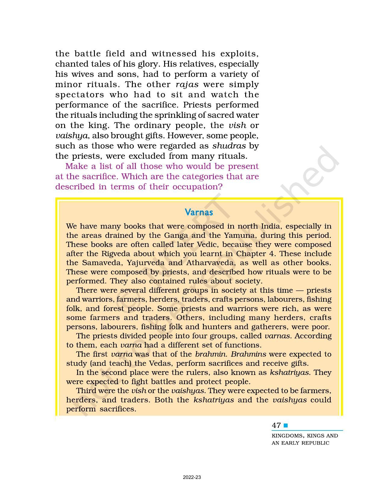 NCERT Book for Class 6 Social Science(History) : Chapter 5-What Books and Burials Tell Us - Page 2