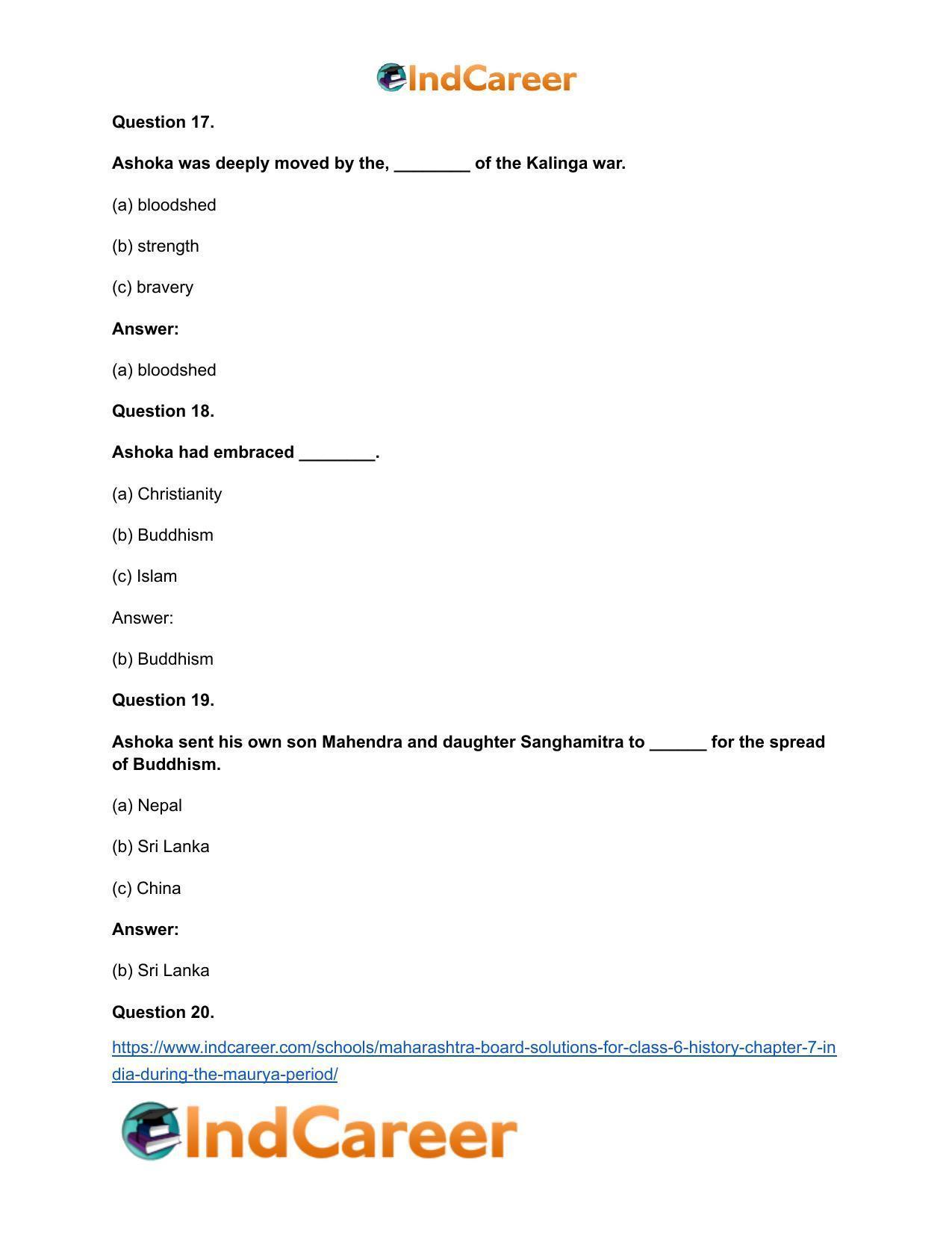Maharashtra Board Solutions for Class 6- History: Chapter 7- India during the Maurya Period - Page 12