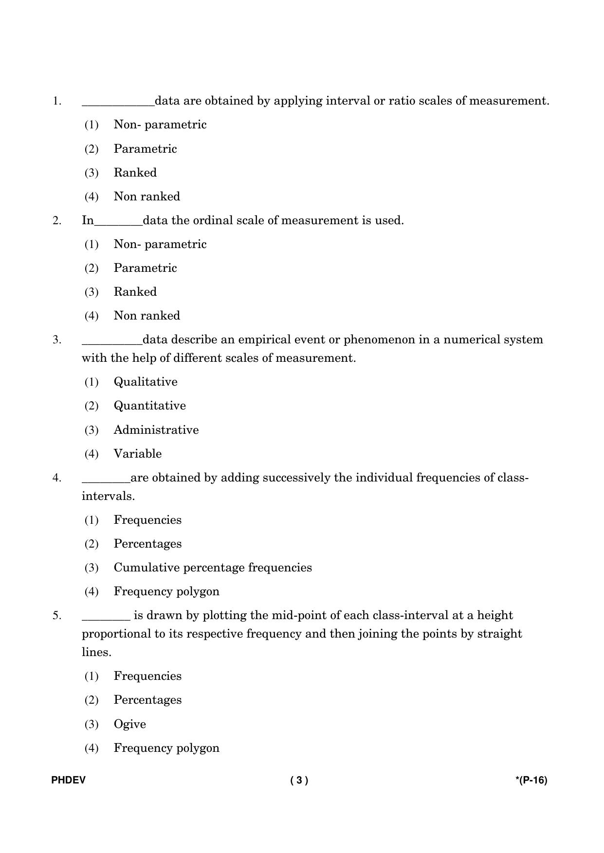 IGNOU PhD Entrance Test Ph. D. (Environmental Science) Entrance Test, July, 2023 Question Paper - Page 4