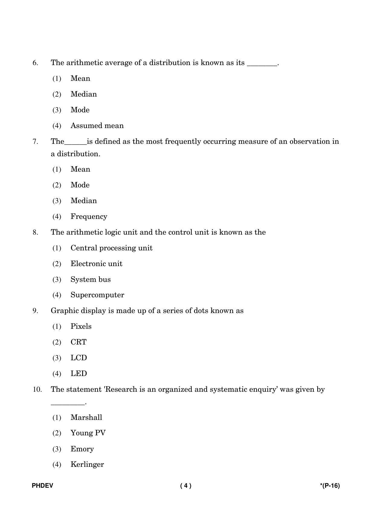 IGNOU PhD Entrance Test Ph. D. (Environmental Science) Entrance Test, July, 2023 Question Paper - Page 5