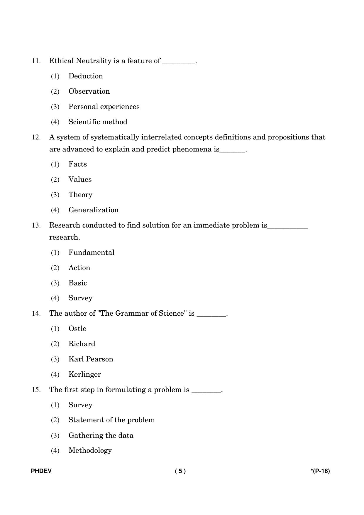 IGNOU PhD Entrance Test Ph. D. (Environmental Science) Entrance Test, July, 2023 Question Paper - Page 6