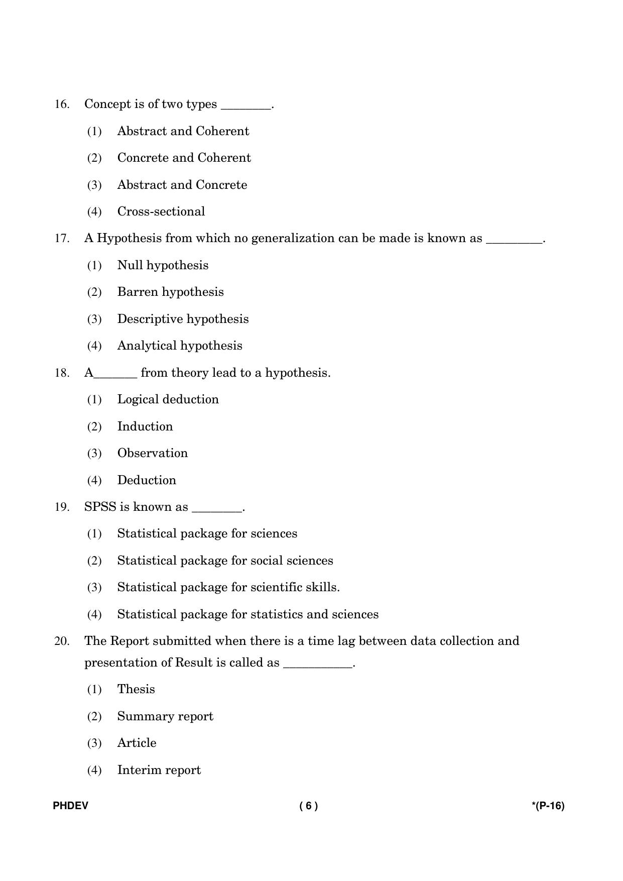 IGNOU PhD Entrance Test Ph. D. (Environmental Science) Entrance Test, July, 2023 Question Paper - Page 7