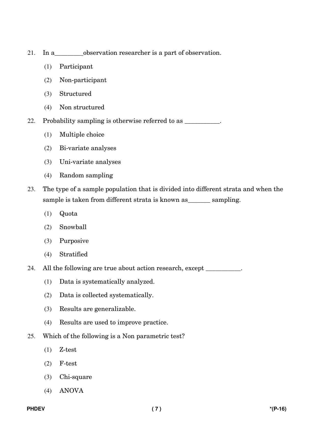 IGNOU PhD Entrance Test Ph. D. (Environmental Science) Entrance Test, July, 2023 Question Paper - Page 8