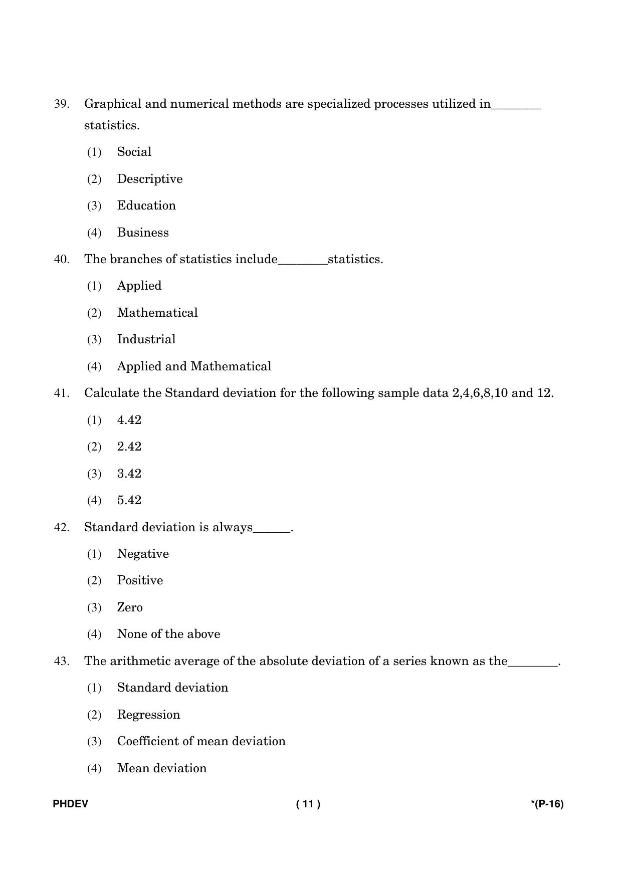 IGNOU PhD Entrance Test Ph. D. (Environmental Science) Entrance Test, July, 2023 Question Paper - Page 12