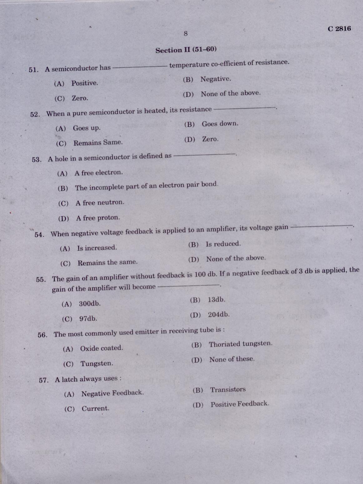 CUCAT 2021 M.Sc.Computer Science Question Paper - Page 8