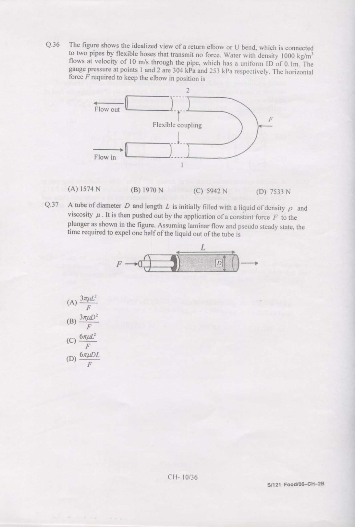 GATE 2007 Chemical Engineering (CH) Question Paper with Answer Key - Page 10