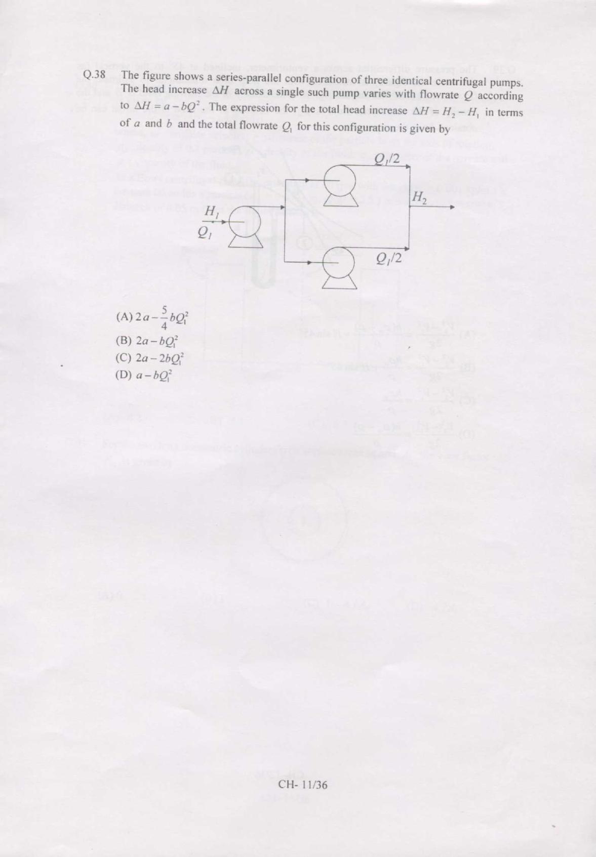 GATE 2007 Chemical Engineering (CH) Question Paper with Answer Key - Page 11