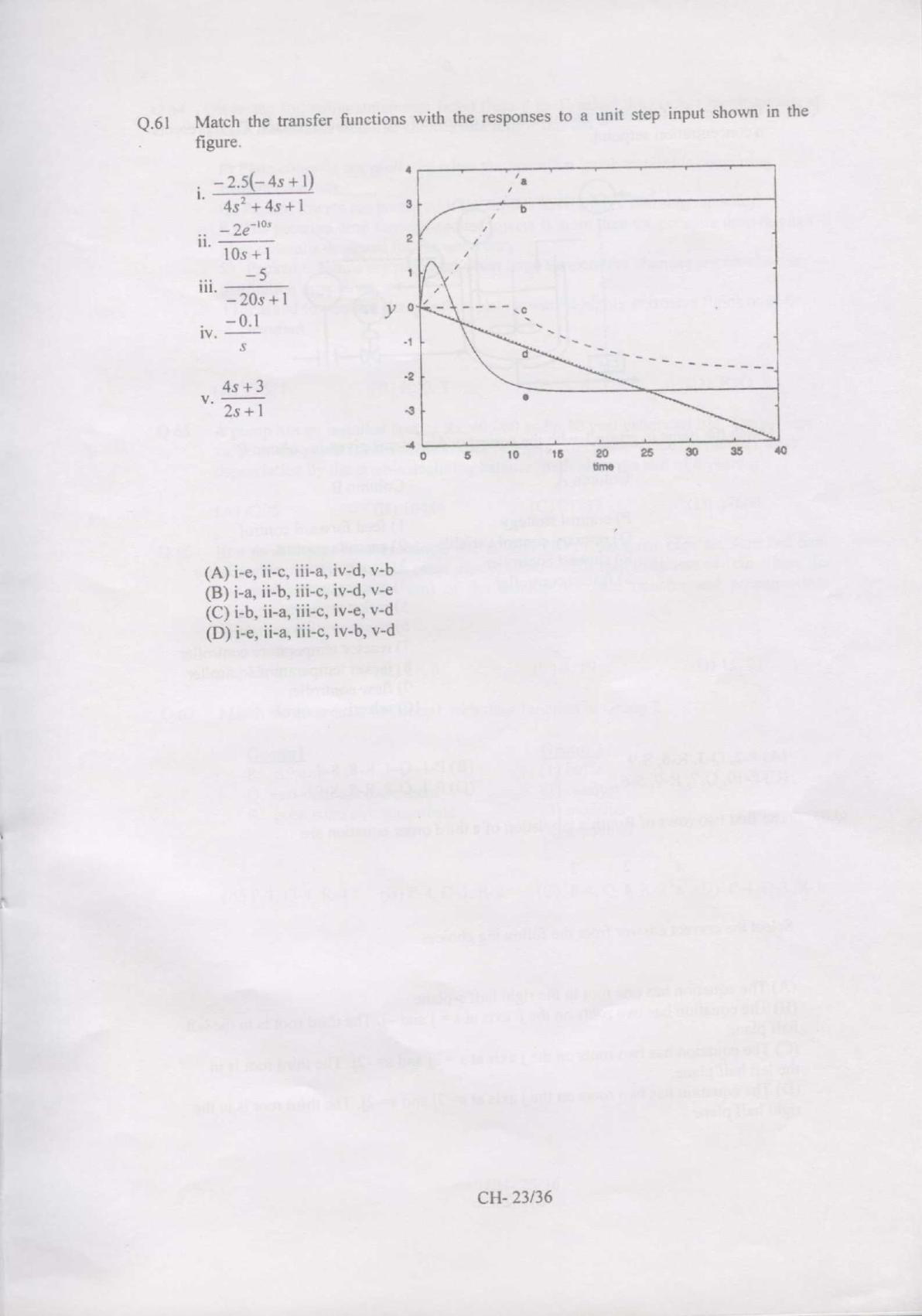 GATE 2007 Chemical Engineering (CH) Question Paper with Answer Key - Page 23
