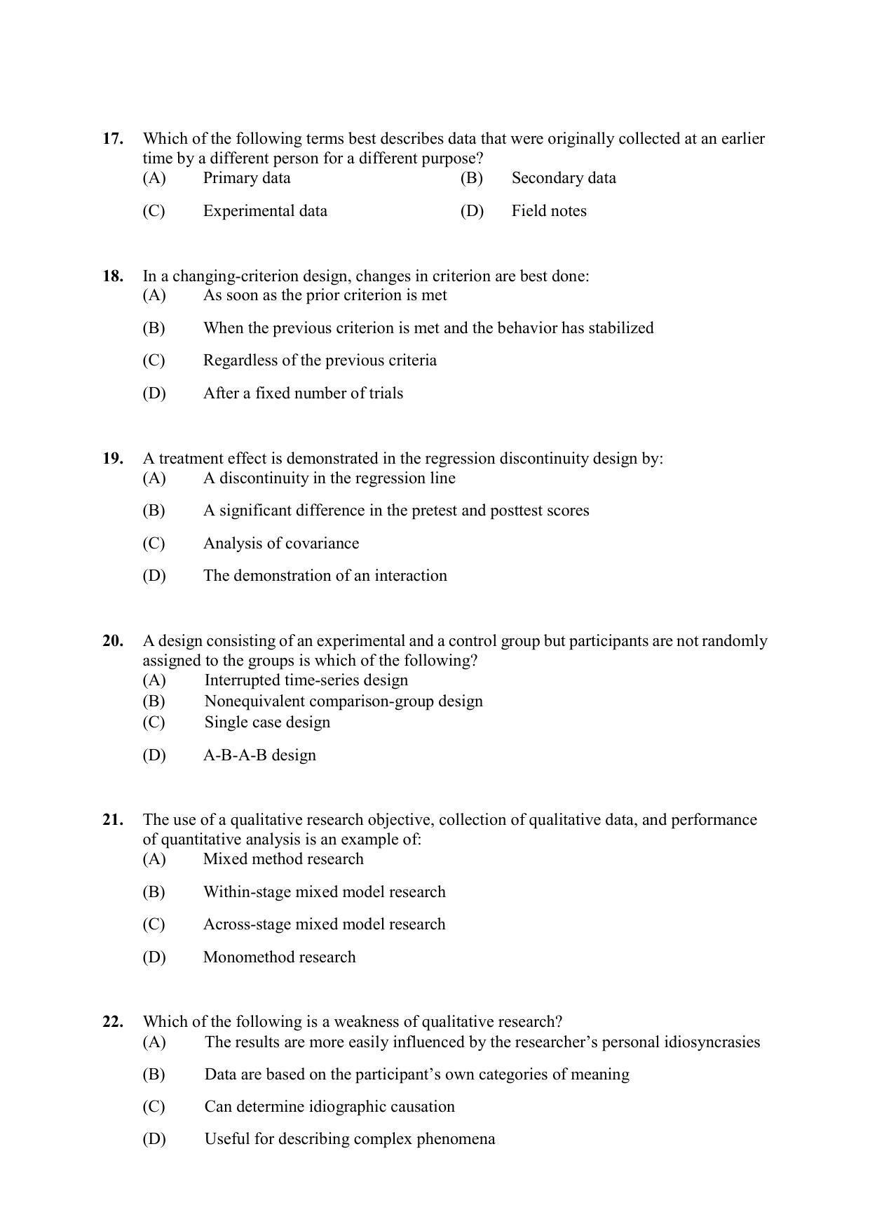 PU MPET Community Education and Disablity Studies 2020 Question Papers - Page 7